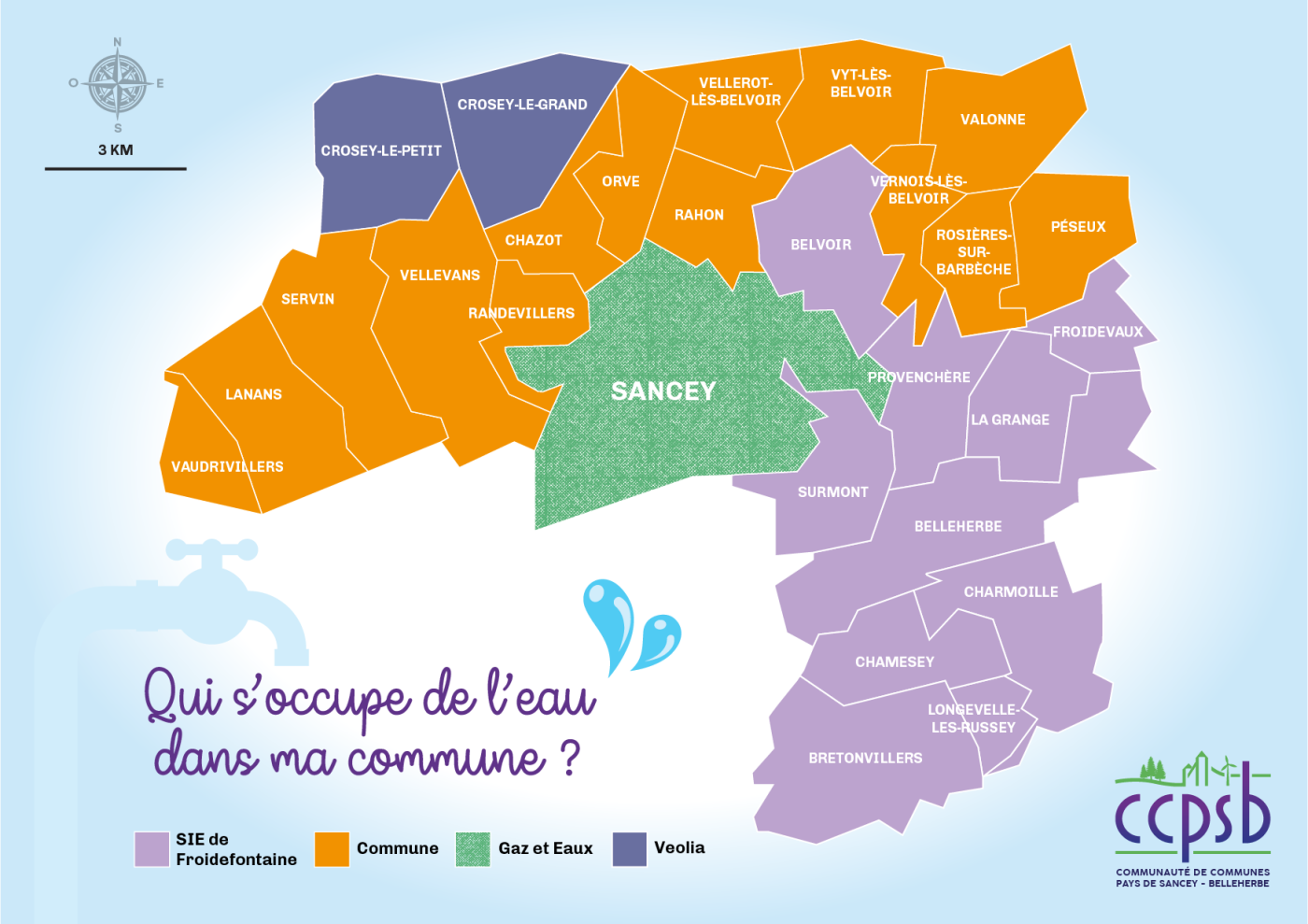 Qui s'occupe de l'eau sur ma commune