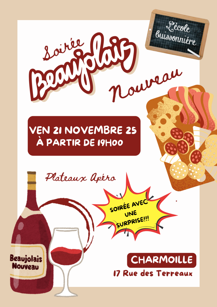 Affiche BEAUJOLAIS NOUVEAU 2025